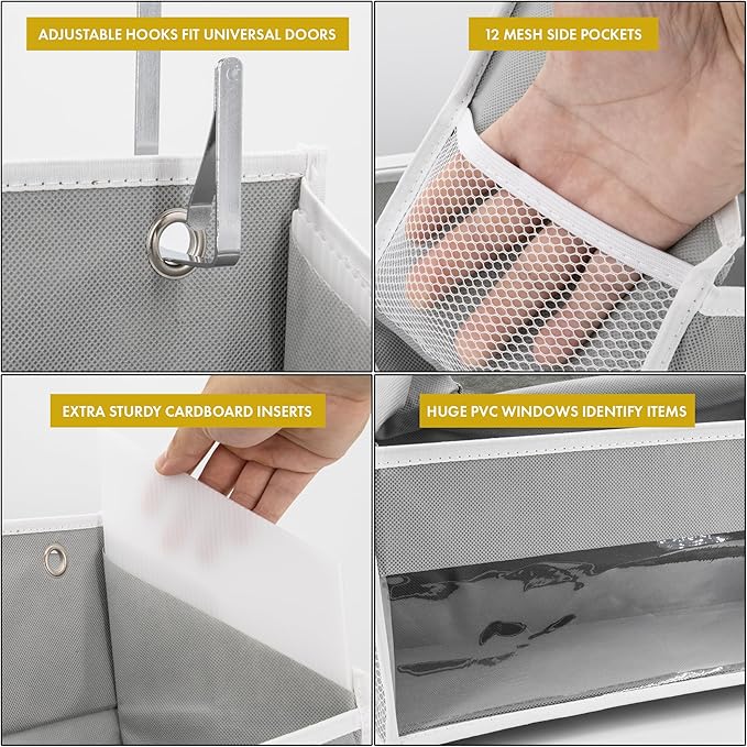 HOMELUX THEORY UPGRADED 6 Tiers Over The Door Organizer Hanging
