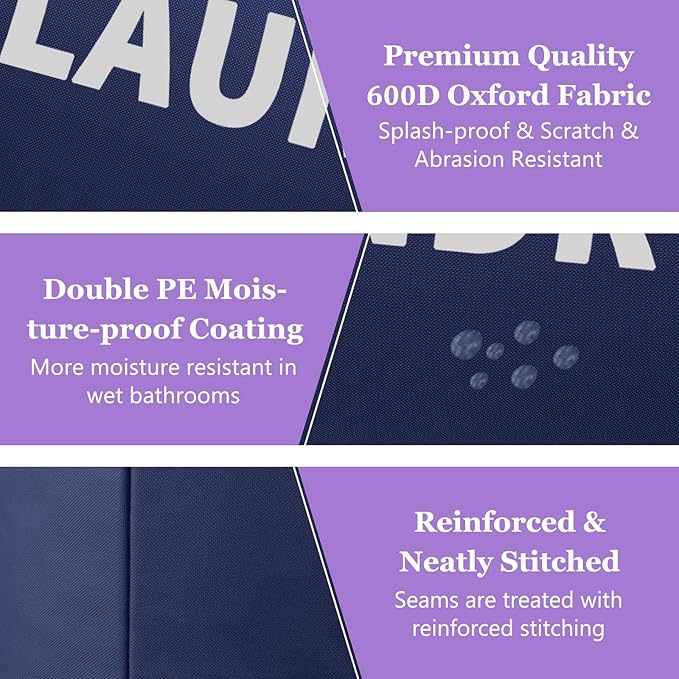 2Pcs Foldable Laundry Basket