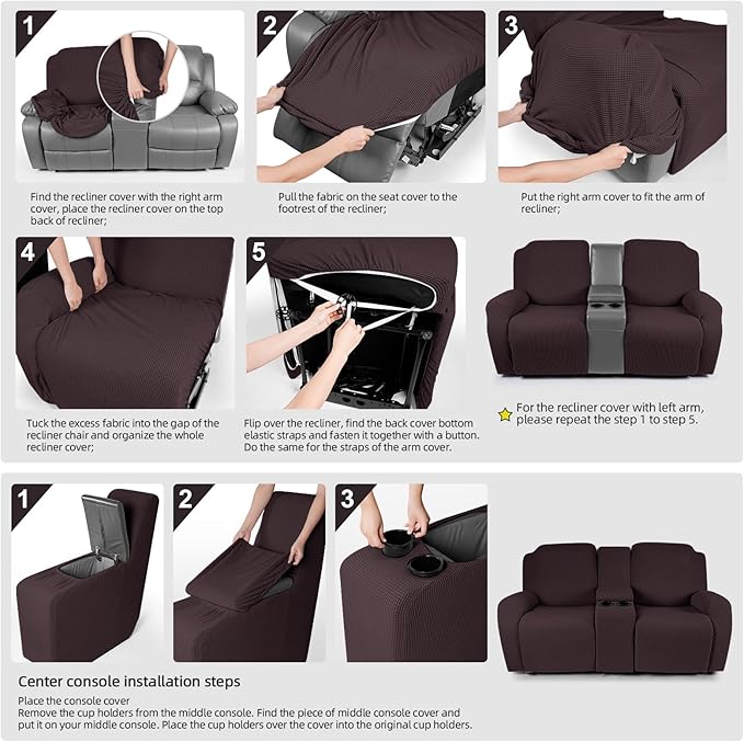 TAOCOCO Loveseat Recliner Cover