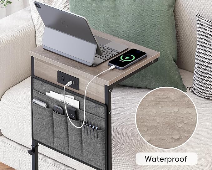Vagusicc C-Shaped End Table