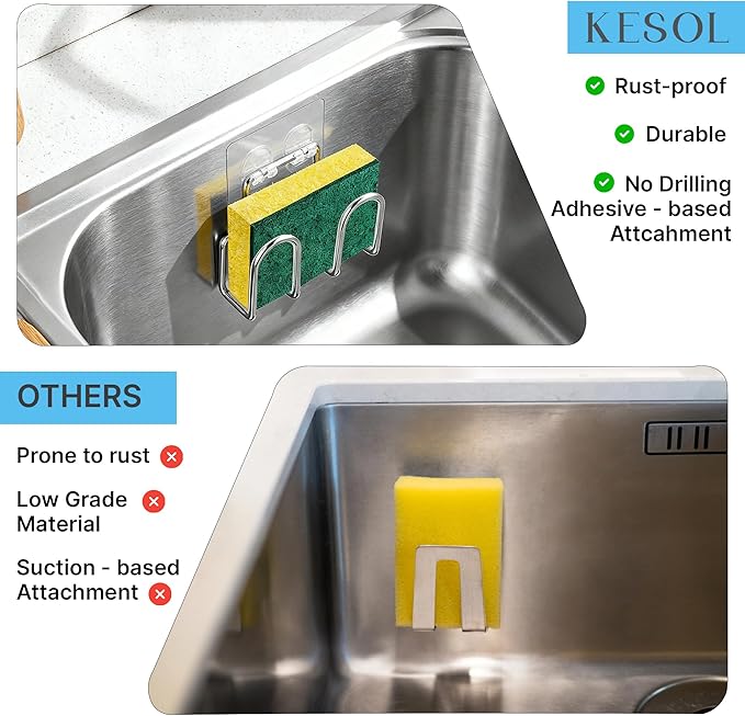 KESOL Kitchen Sponge Holder | Sink Caddy