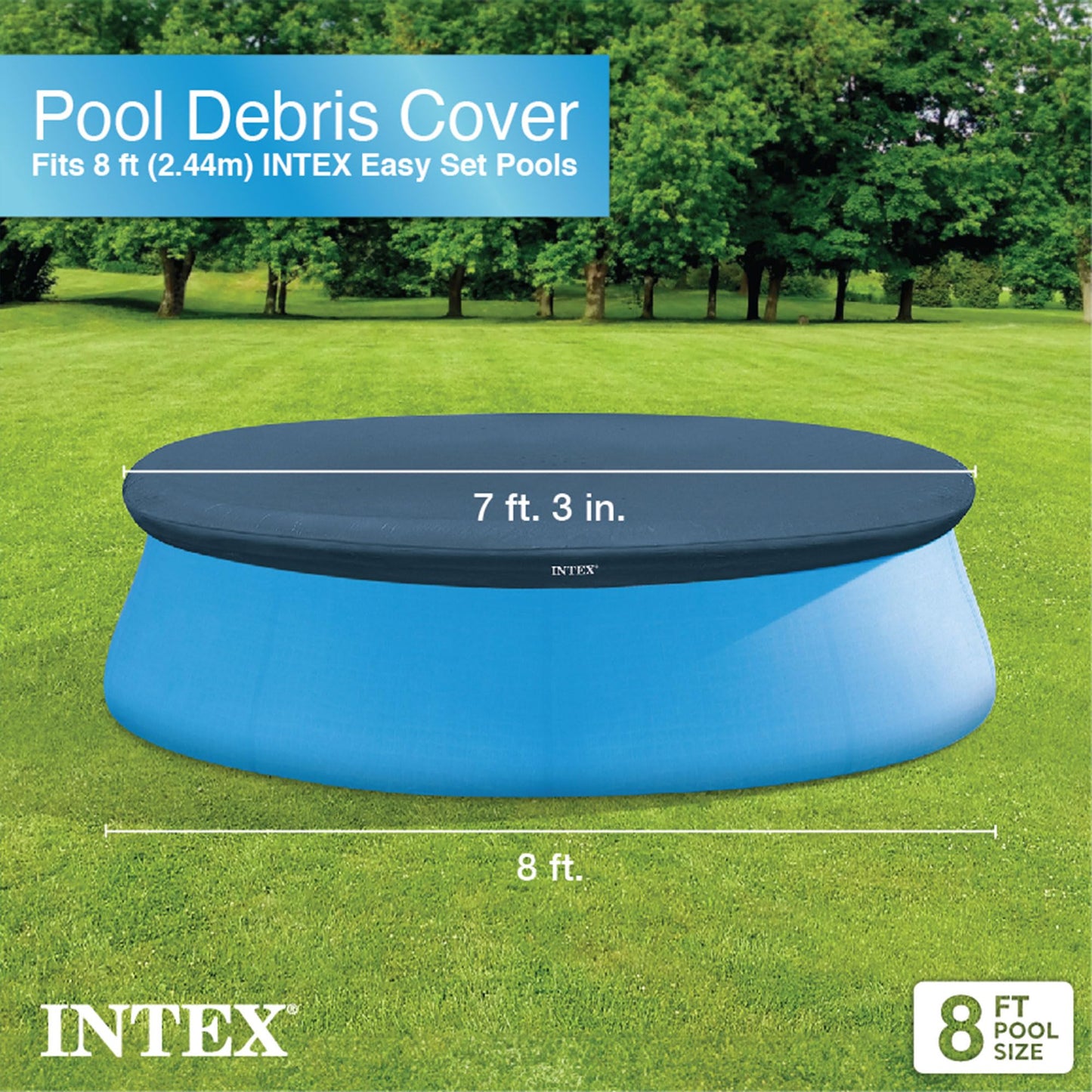 Intex 8-Ft Easy Set Pool Cover, blue (128020)