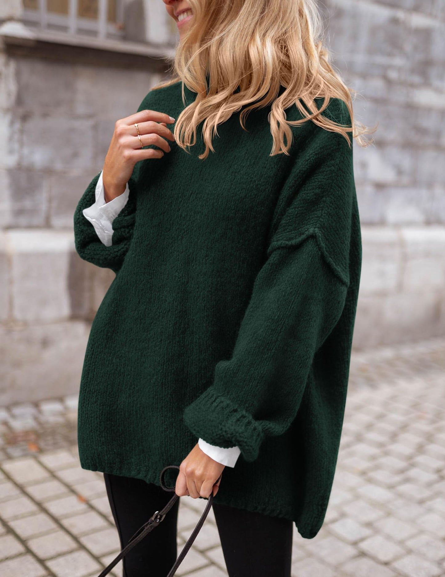 PRETTYGARDEN Oversized Sweaters for Women 2025 Chunky Turtleneck Sweater Fall Clothes Long Sleeve Tops Winter Clothing