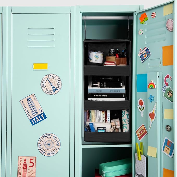 GRANNY SAYS 3-Shelf Hanging Closet Organizer, Collapsible Closet Hanging Shelves