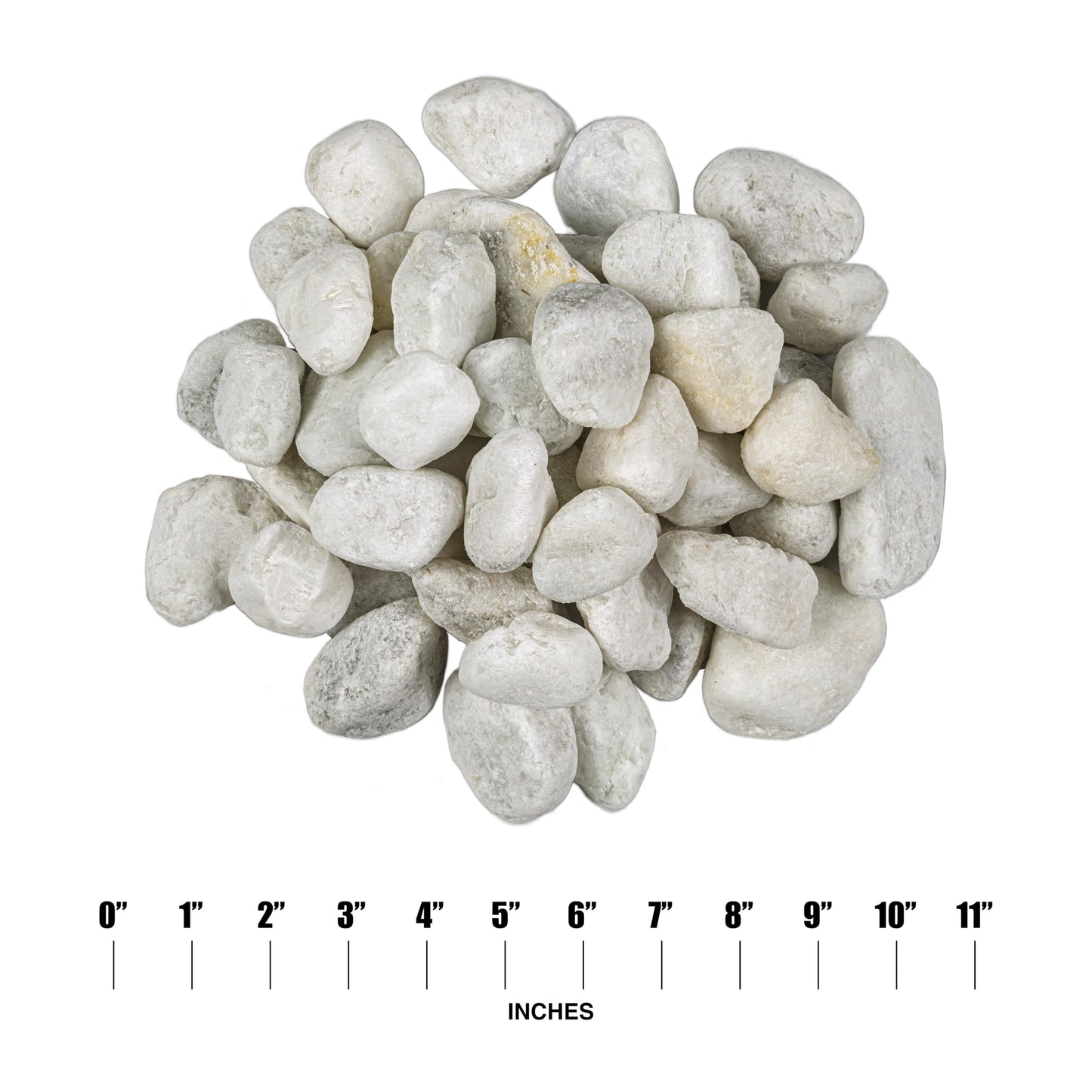 MSI Natural Decorative Tumbled White Pebbles, 1 Inch - 2 Inch, 40 lb. Bag
