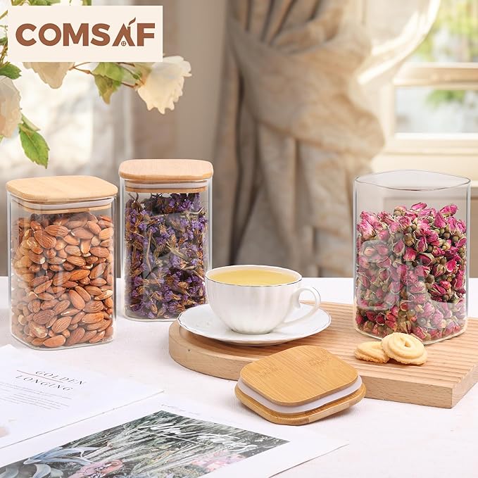 ComSaf 1.2 Qt Glass Storage Containers