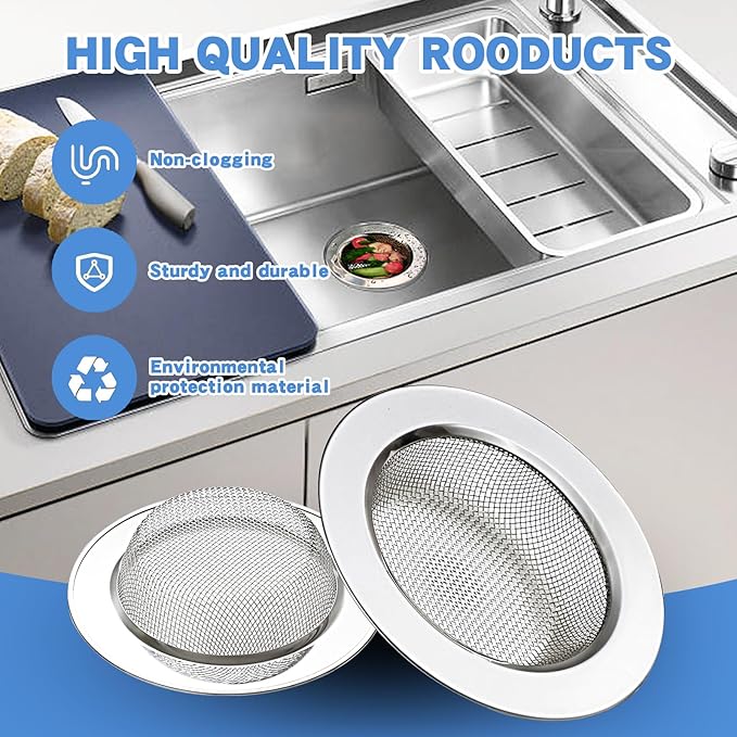 RQYEKDO Kitchen Sink Strainer Stainless Steel