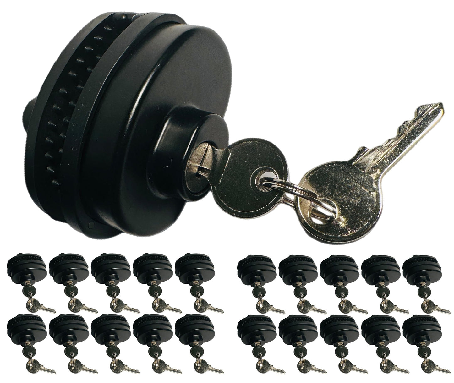 Lockforall Gun Trigger Lock with Keys, Keyed Alike Universal Trigger Gun Locks Easy-Carry 1 Key Lock for BB Gun, Rifles, Shotgun, Handgun, Pistol(Black*20)