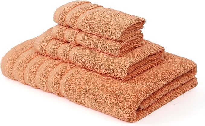 Modern Threads Oxford 6-Piece 100% Cotton Towel Set – Yarn Dyed Jacquard &