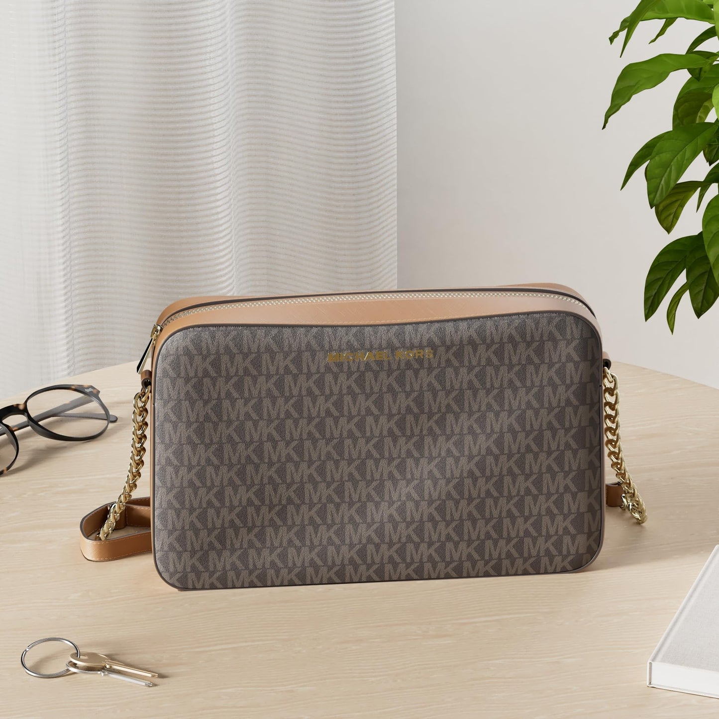 Michael Kors Jet Set Item Large East West Cross-body (Brown 2019)