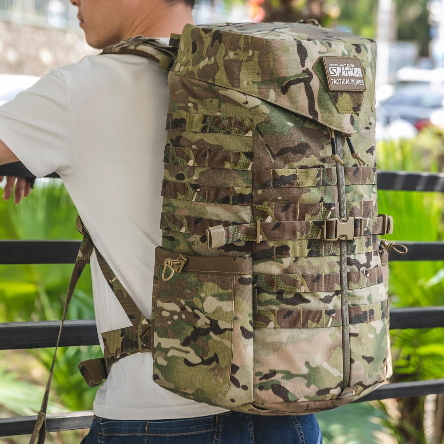 EXCELLENT ELITE SPANKER Tactical Military Backpack 35L Camping Hiking Backpack for Men and Women for Outdoor Hiking, Trekking, and Travel(Multicam)