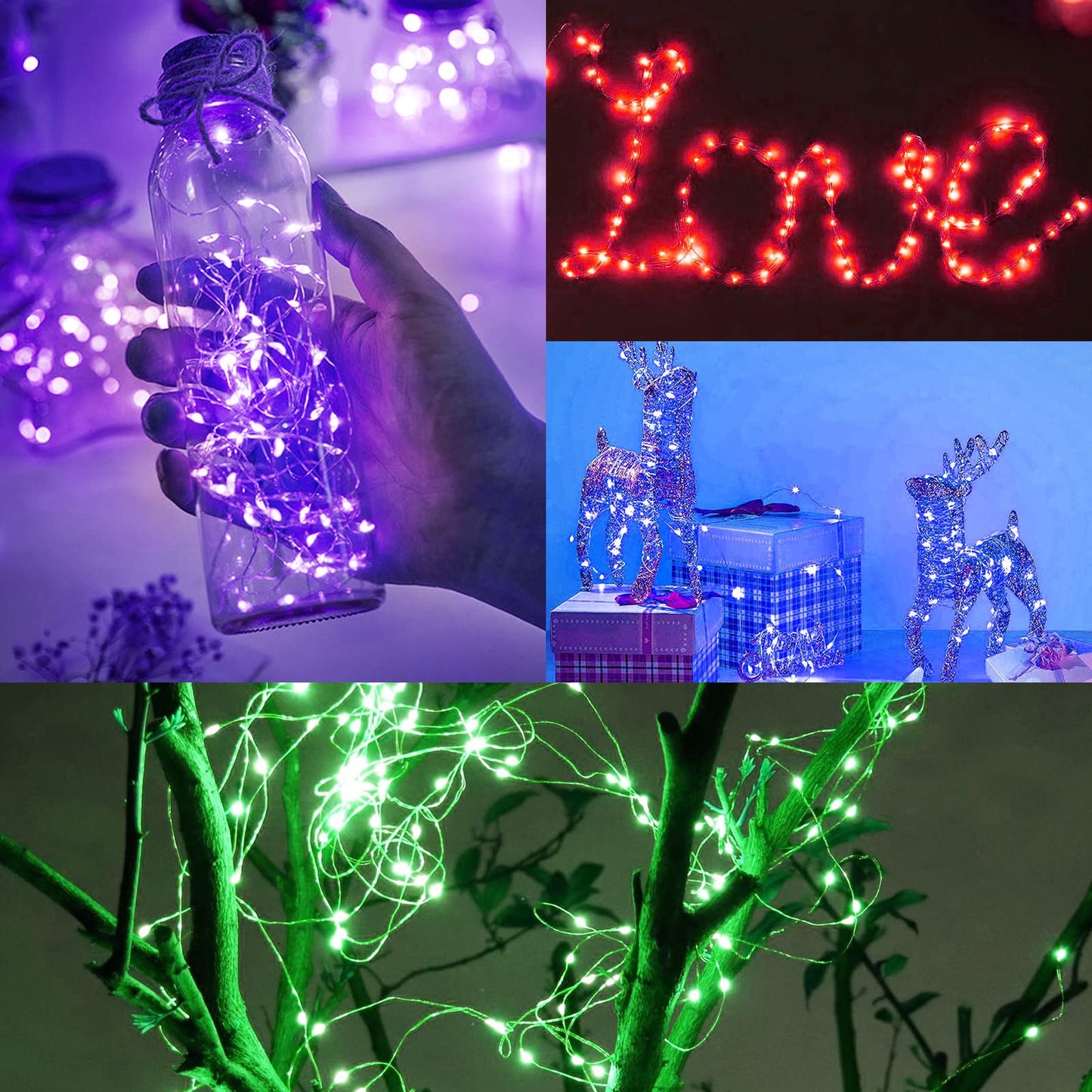 Rivokeer 12 Pack Fairy Lights Battery Operated String Lights,7FT 20LED Waterproof Silver Wire Christmas Lights Outdoor,Firefly Mini Lights for Bedroom Party Birthday Wedding Indoor Decorations.