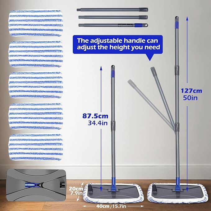 Masthome Microfiber Mop, Large Surface Flat Mop