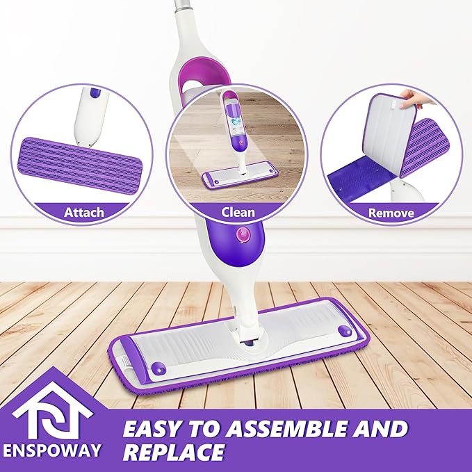 Reusable Mop Refills Pads for Swiffer PowerMop, 4 Pack Power Mop Refill Pads