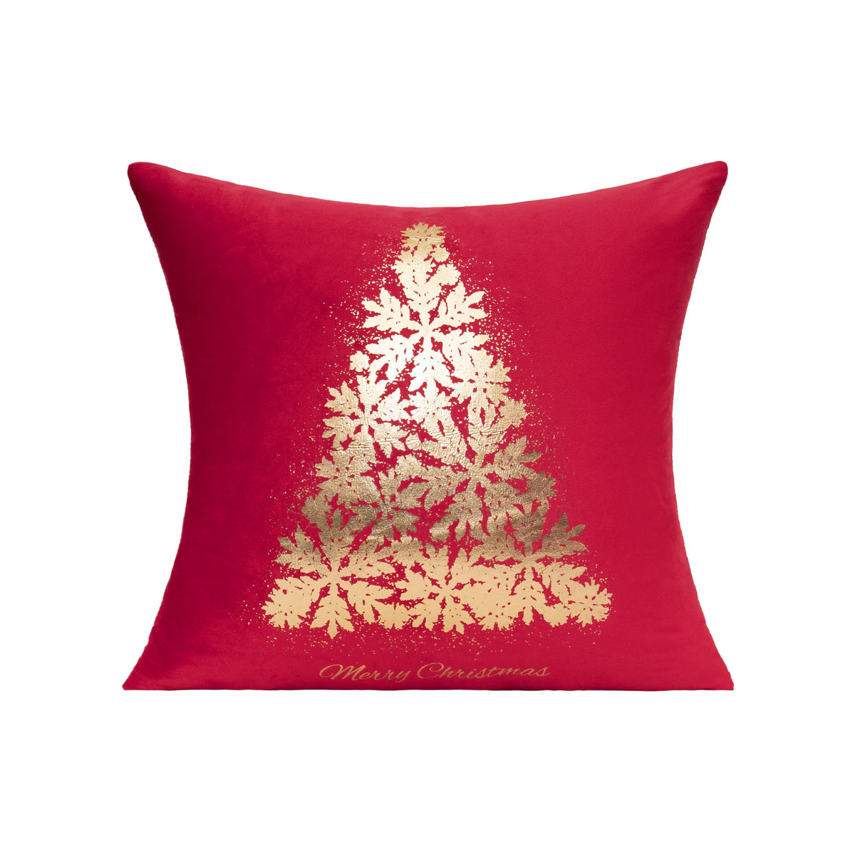 All Smiles Red Gold Christmas Decorations Throw Pillow Covers Cases 18X18 Set of 4 Turquoise Xmas Indoor Home Décor Ornaments Velvet Navidad Cushion for Sofa Couch Tree Snowflake