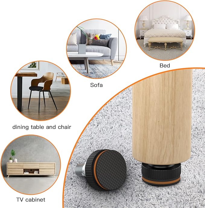 20 Pcs Adjustable Furniture Feet Levelers