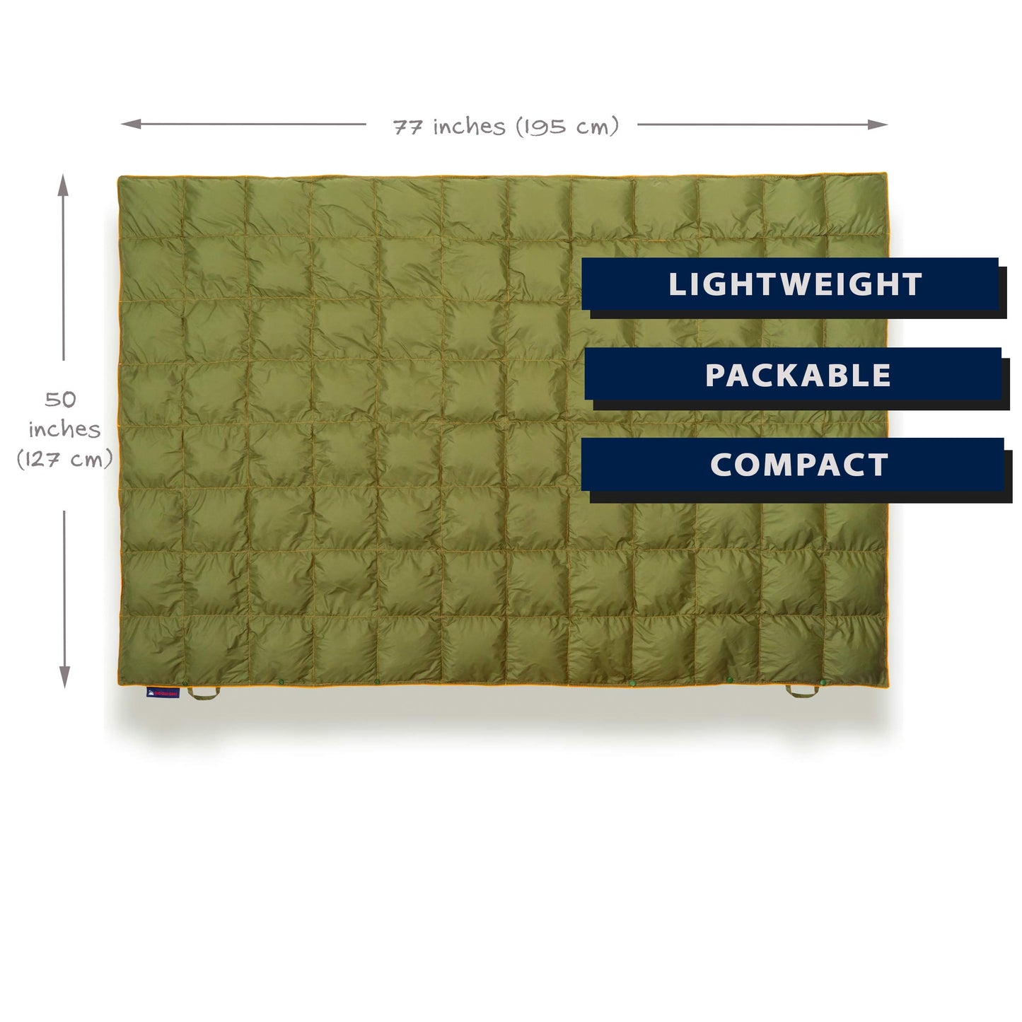 Get Out Gear Down Camping Blanket - Outdoor Lightweight Packable 650 Fill Power Down Blanket Compact Waterproof and Warm Backpacking Quilt for Camping Hiking Travel Hammock