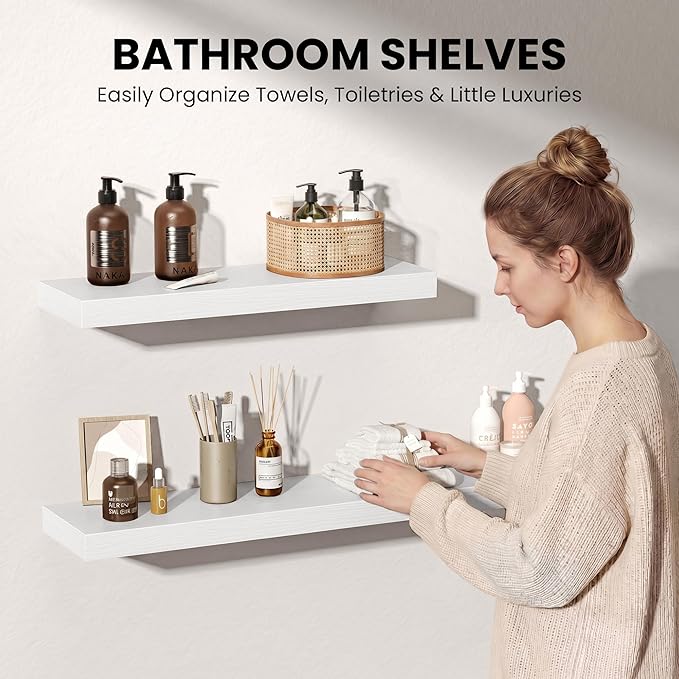 Fun Memories 55Inch Long Floating Shelves, 8 Inch Deep Shelves