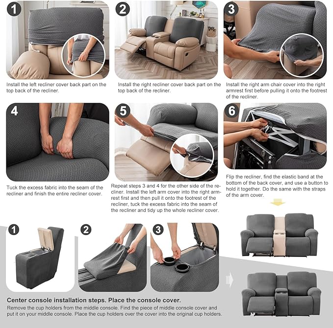 Genina Recliner Loveseat Covers