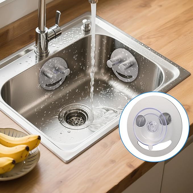 Smiley face sponge holder, kitchen Sink Caddy Organizer