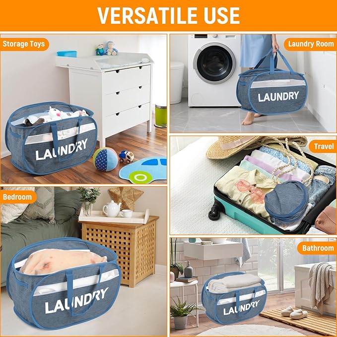 Collapsible Laundry Baskets, Foldable Laundry Basket