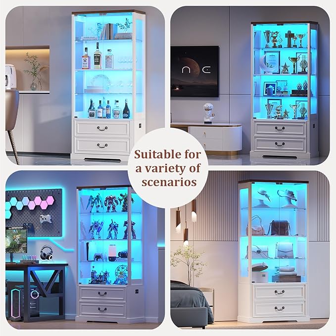 TAGELIER Glass Display Cabinet