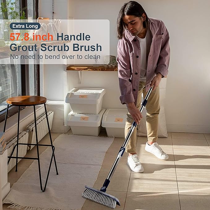 2 in 1 Floor Scrub Brush Grout Brush
