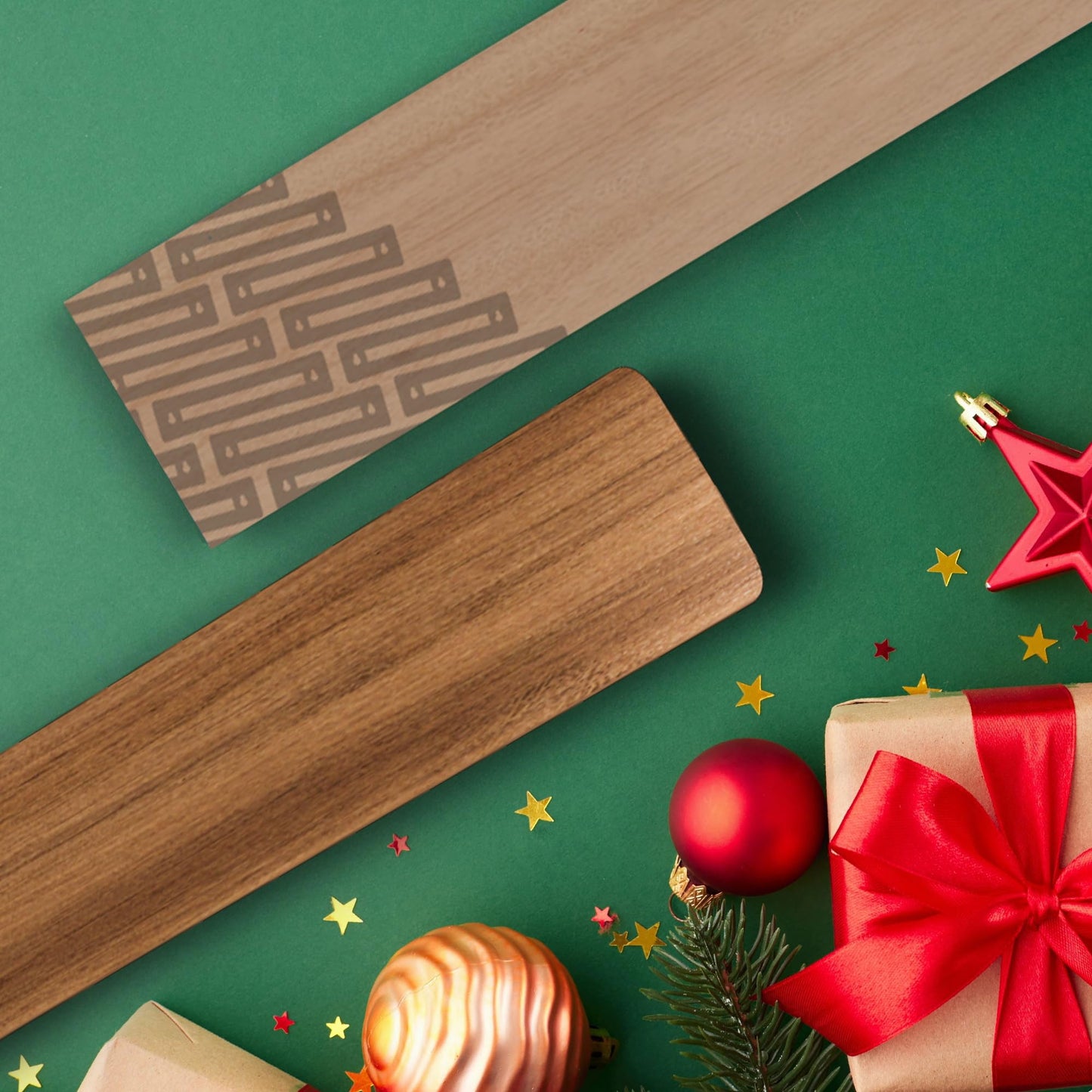 Magnetic Knife Holder for Wall, Acacia Wood Knife Magnetic Strip No Drill Knife Magnet Storage Bar Magnetic Tool Key Holder Strip for Kitchen Utensil Organizer (Dark Brown, 16 Inch)