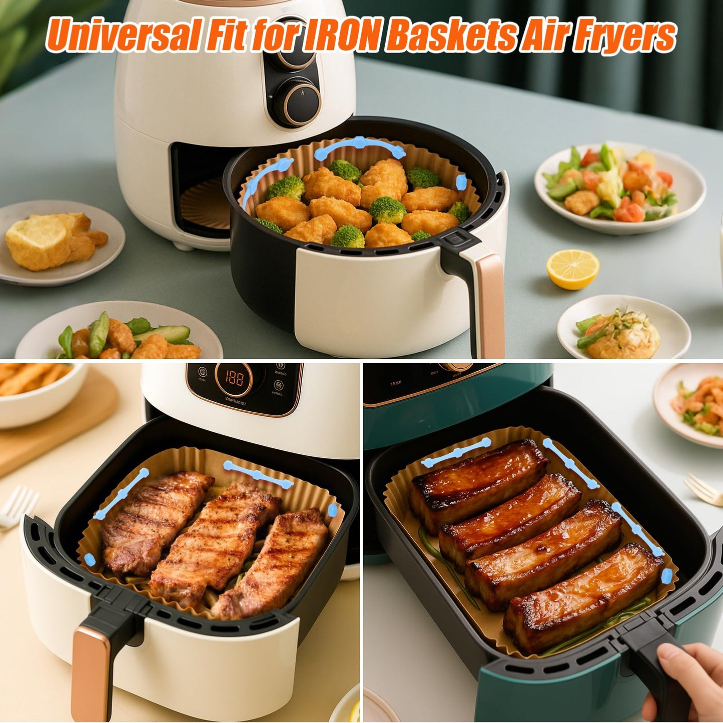 12PCS Air Fryer Magnets Silicone Buckle for Parchment Paper Liners, High-Temp Resistant Air Fryer Accessories, Prevent Burning, Safely Lock Paper from Heating Element or Covering Food (Red)
