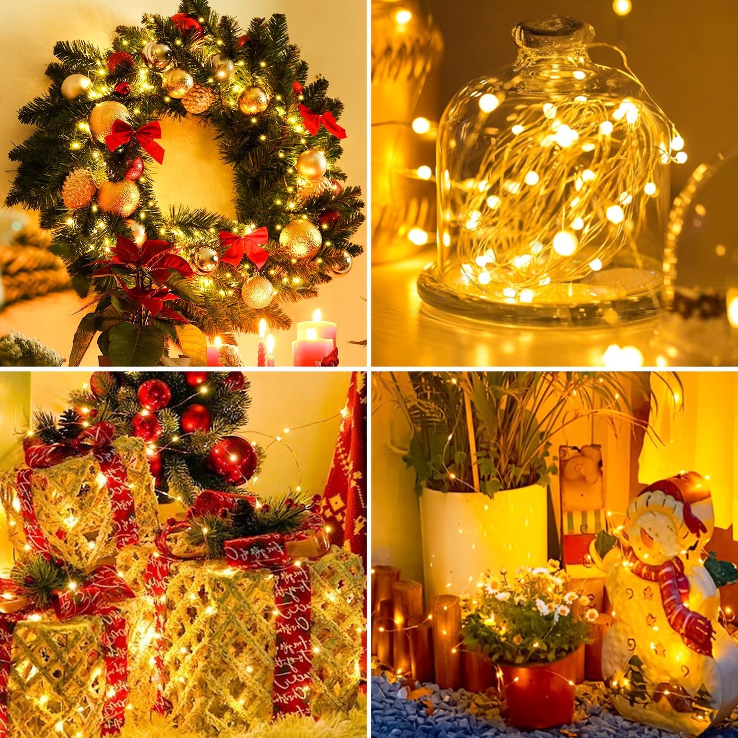 Fairdeer 50 Pack Fairy Lights Battery Operated - 7ft 20 Led Small Twinkle lights 3 Modes, Bulk Mini String Lights Waterproof for Mason Jars Vases Crafts Party Wedding Mothers Day Decoration-Warm White