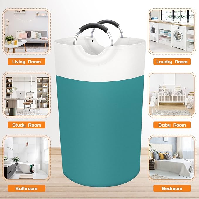 BlissTotes 90L Laundry Basket, Freestanding Laundry Hamper, Collapsible Dirty