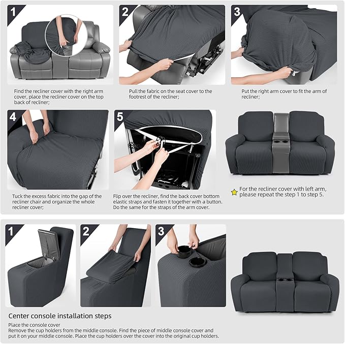 TAOCOCO Loveseat Recliner Cover