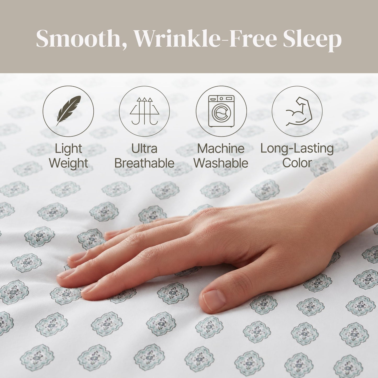 Modern Threads Printed 4-Piece Extra Soft Bedding Sheets & Pillowcase Set, Deep Pocket up to 16 inch Mattress Claire Full