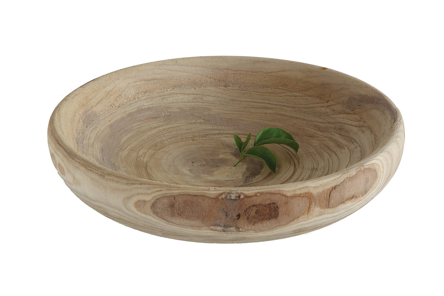 Creative Co-Op Decorative Paulownia Wood Bowl