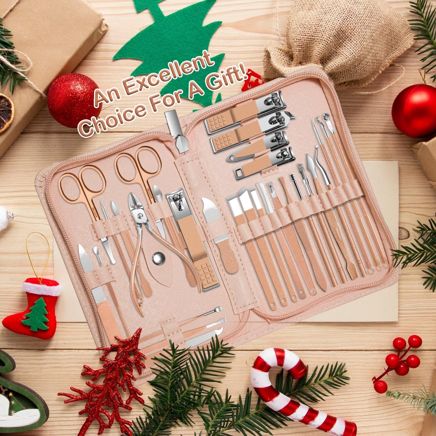Manicure Set 30 in 1 Nail Clipper set, REDFLOW nail clippers, fingernail & toenail clippers, Manicure Tools, pedicure tools, Suitable for Travel Manicure Kit, Nail Set Kit With Everything Profe