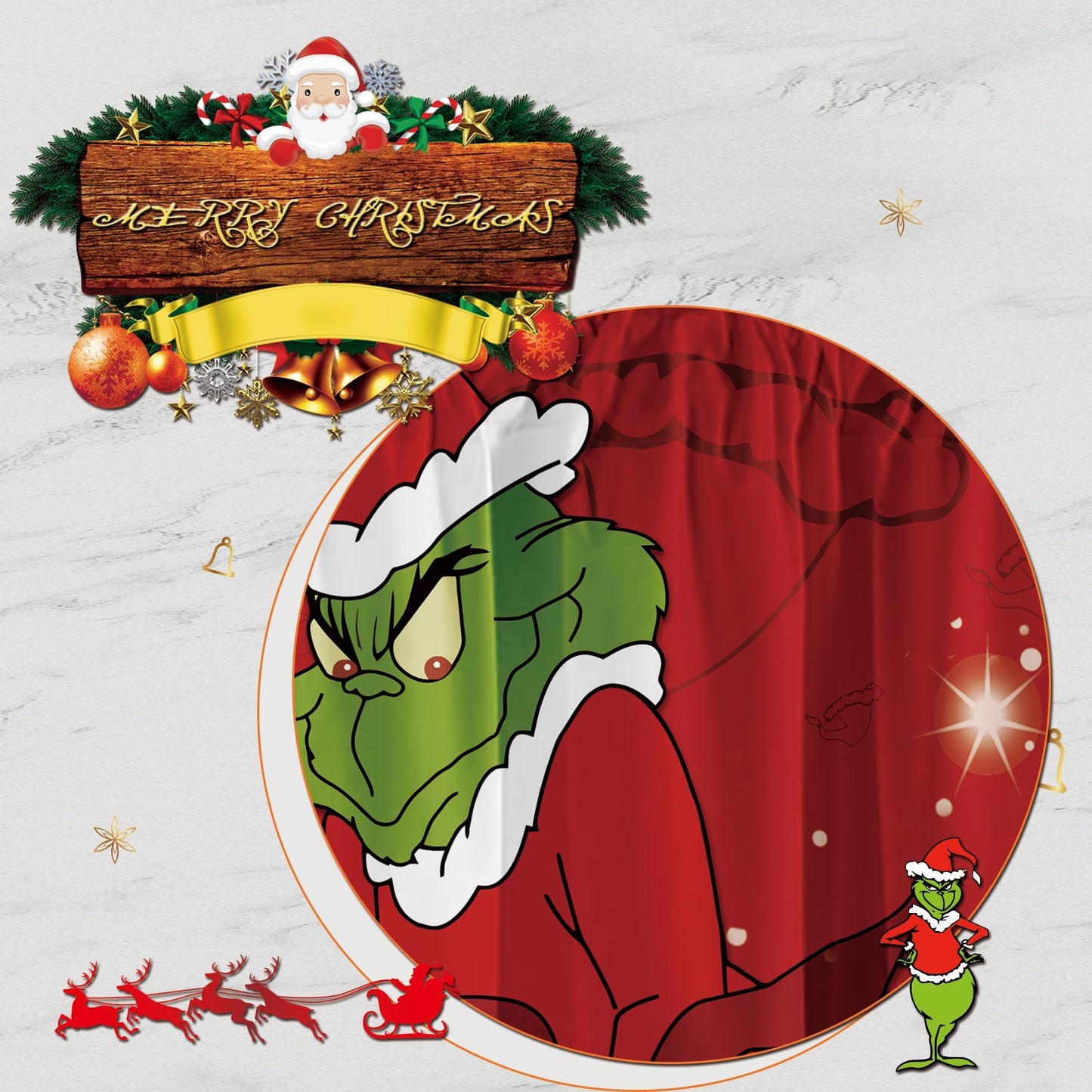 SUNWISHA Christmas Window Curtain Valances Decoration,Suitable for Living Rooms, Bedrooms, 52x18inch for Valance Kitchen Red