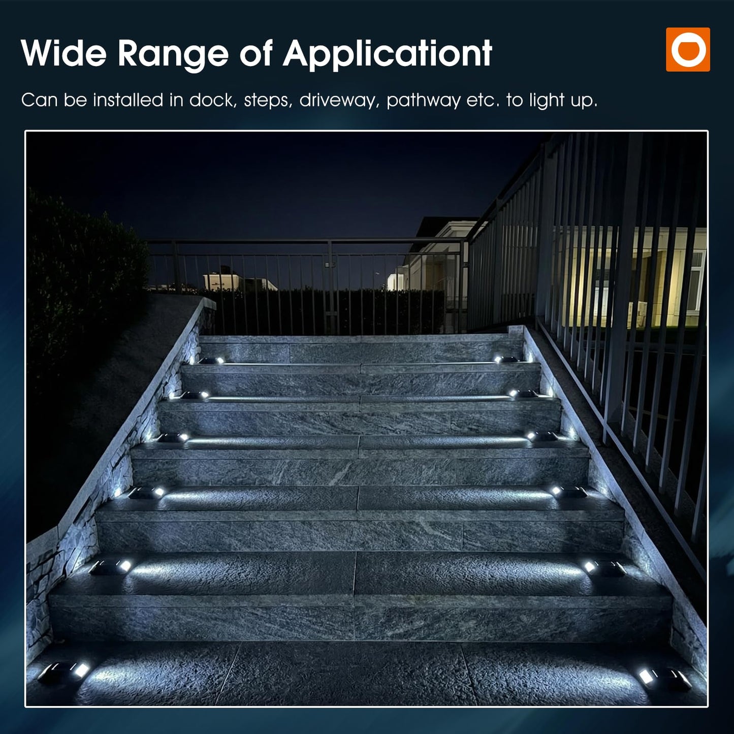 addlon Solar Dock Lights Marine 24 Pack, 2CCT Outdoor Driveway Marker Deck Lights, IP67 Waterproof, Solar Powered Deck Light for Pathway Warning Step Sidewalk Patio, Warm White & Cool White, FCC