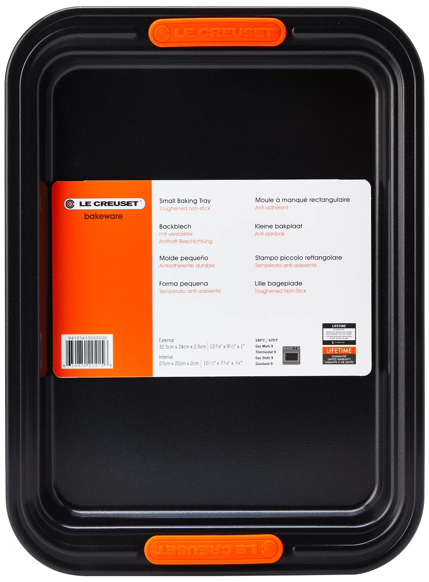 LE CREUSET 941034330 Baking Sheet, Non-Stick Coated Carbon Steel, Black