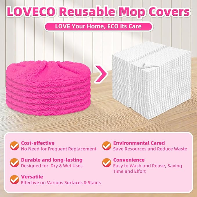 Reusable Mop Pads fit Swiffer Sweeper Mop