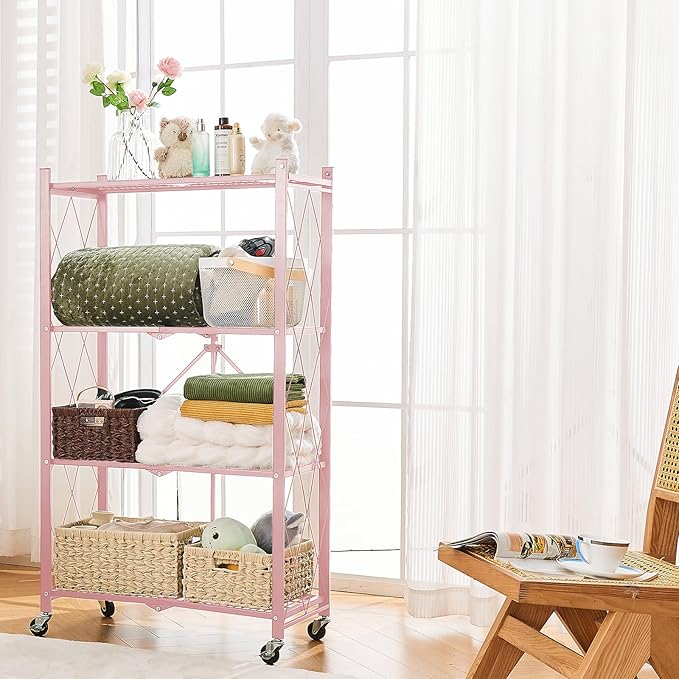 BRIAN & DANY 4-Tier Foldable Storage Shelves