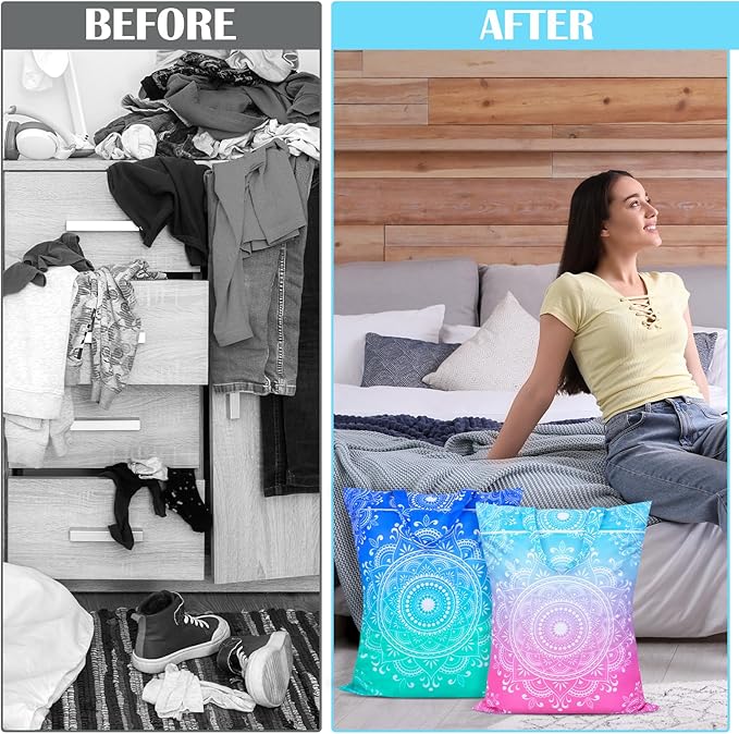 2 Pcs Large Travel Laundry Bags