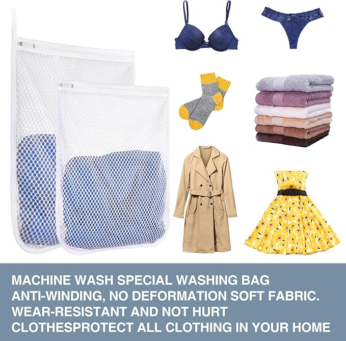 4 pcs Durable Honeycomb Mesh Laundry Bags