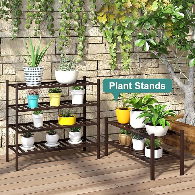 viewcare 2-Tier Shoe Rack for Entryway, Bamboo Shoe Rack for Closet, Free