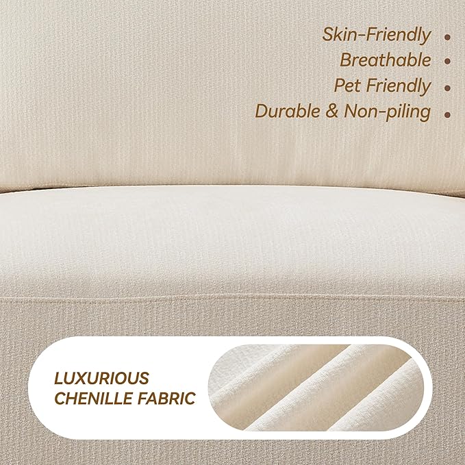 143.8" Modular Sectional Sofa Modern Chenille U Shaped Couch