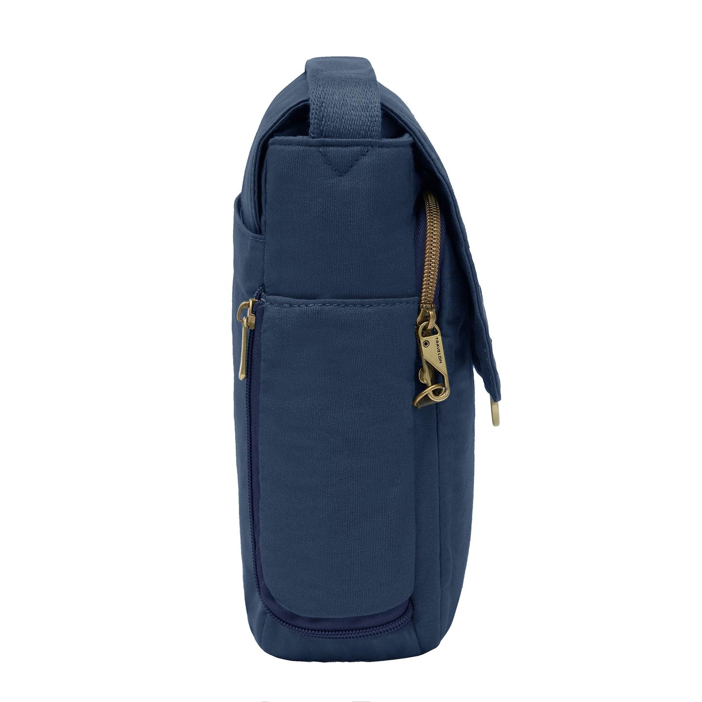 Travelon Unisex Adults Anti-theft Courier Tour Bag Tote, Navy, 11.5 X 11 X 3 US