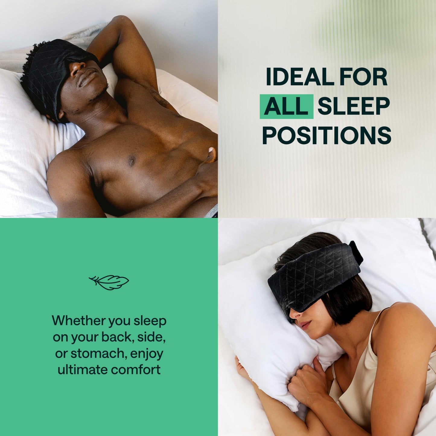 100% Mulberry Silk Sleep Mask for Women & Men - Black Blindfold Eye Cover with Adjustable Straps for Night Time Wrap - Sleep Headband for Washing Face - Blackout Eye Mask - Silk Hair Headband