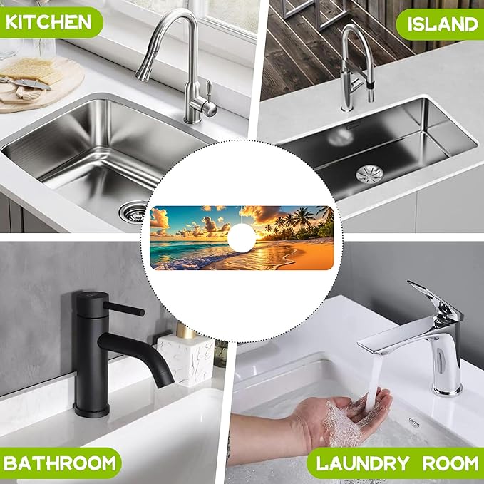 Kitchen Sink Splash Guard Faucet Mat Super Absorbent Fast Drying Mat Guard