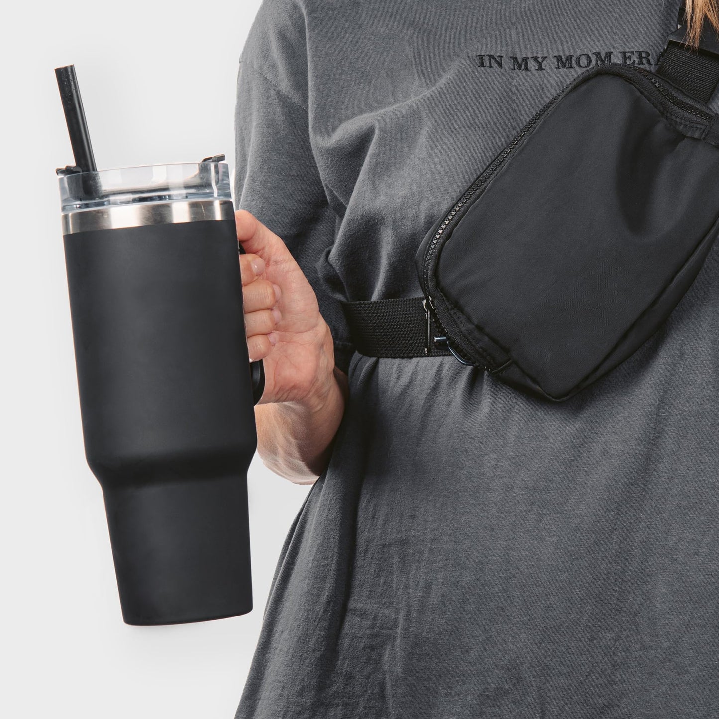 Gifts by Design 10 Ct of 40 Oz Intrepid Stainless Steel Tumbler with Lid, Straw & Handle – Gray – Customizable Insulated Cups for Water, Coffee, Hot & Iced Drinks – Great for DIY, Events, Work