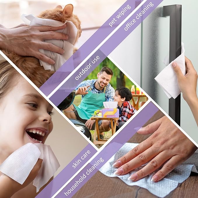 600 Count Disposable Face Towels Ultra Soft Hand Washcloth Lint-Free Dry Wipes