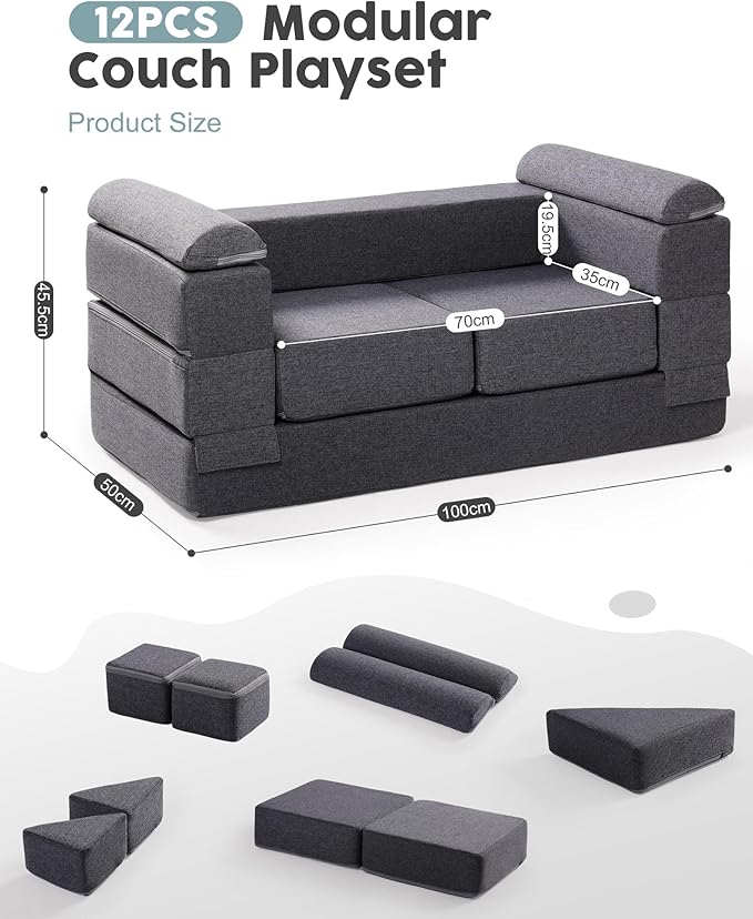 ROBUD Kids Couch, DIY-Style & Washable Toddler Sofa